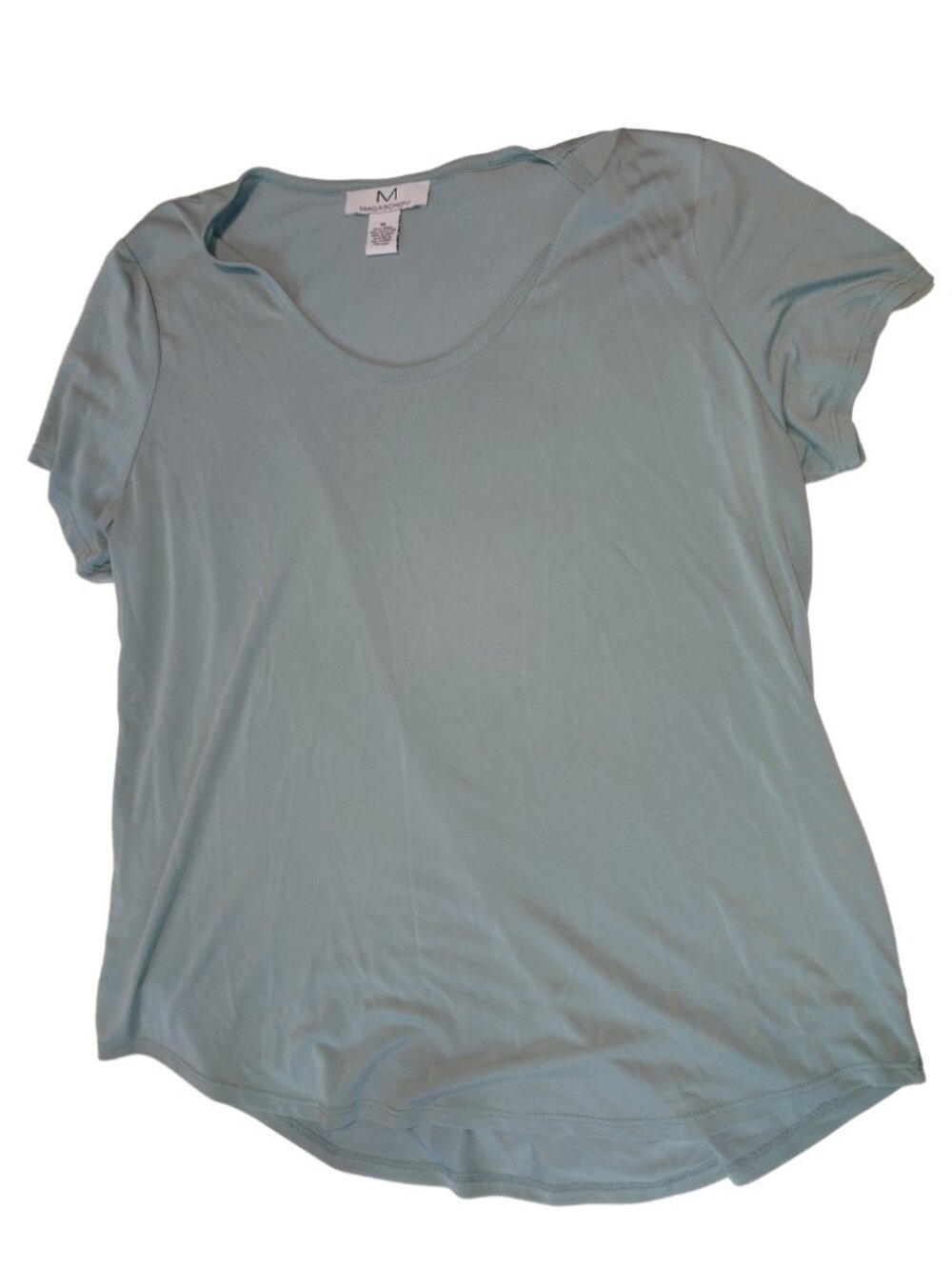 Magaschoni Soft Short Sleeve Scoop Neck Shirt Women's Size XL